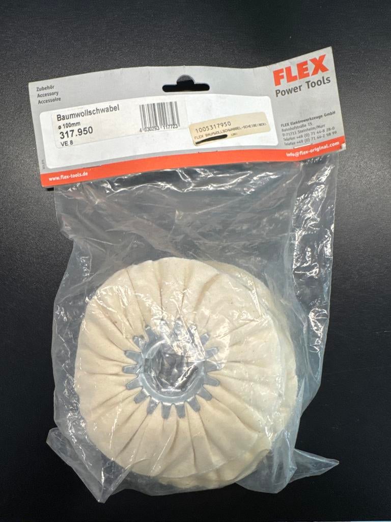 FLEX Katoenen Polijstschijf 100mm (VE 8), Ophalen of Verzenden, Nieuw, Minder dan 600 watt, Overige typen