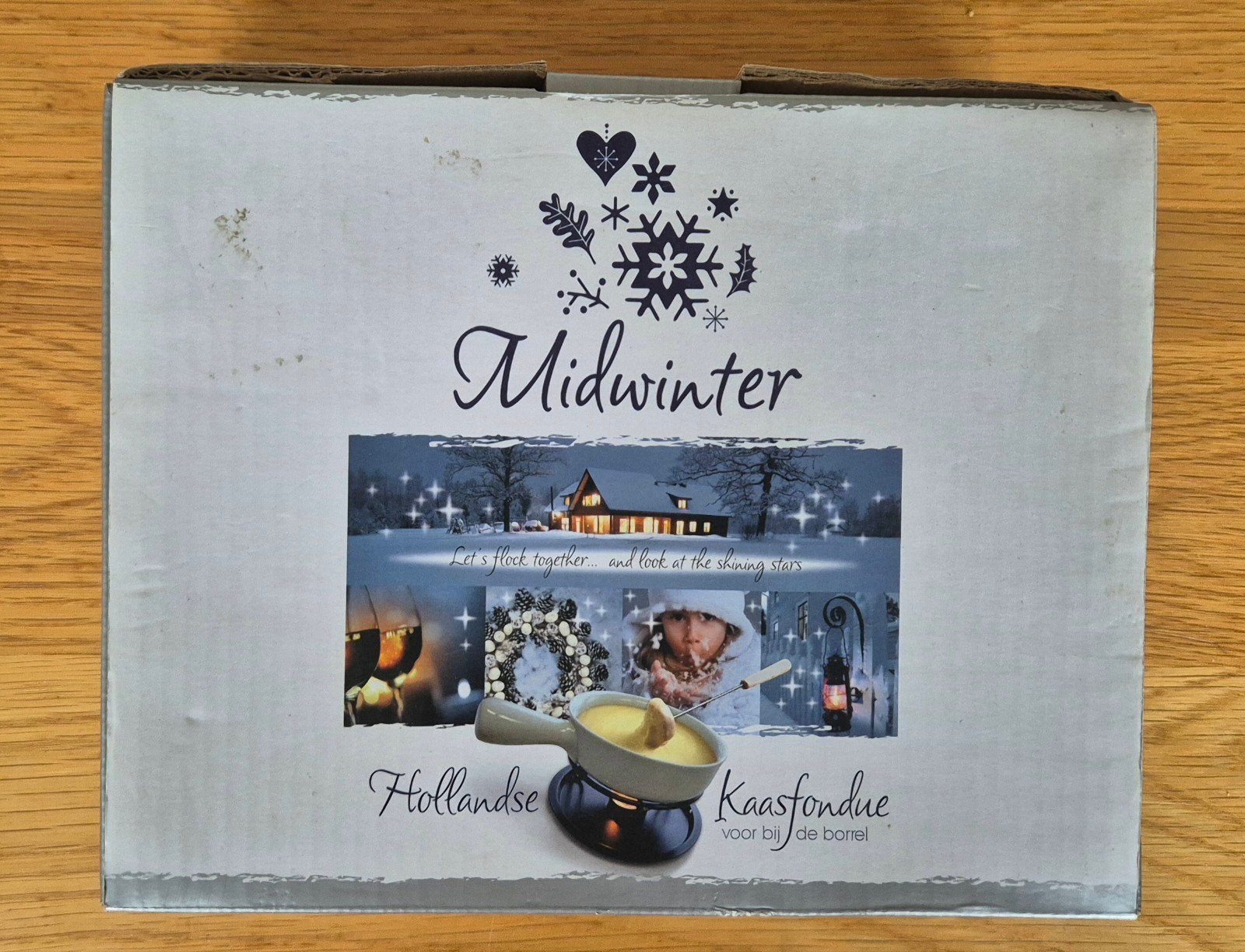 Hollandse Kaasfondue Set 'Midwinter', Witgoed en Apparatuur, Ophalen of Verzenden, Nieuw, Waxinelicht, Fondueset