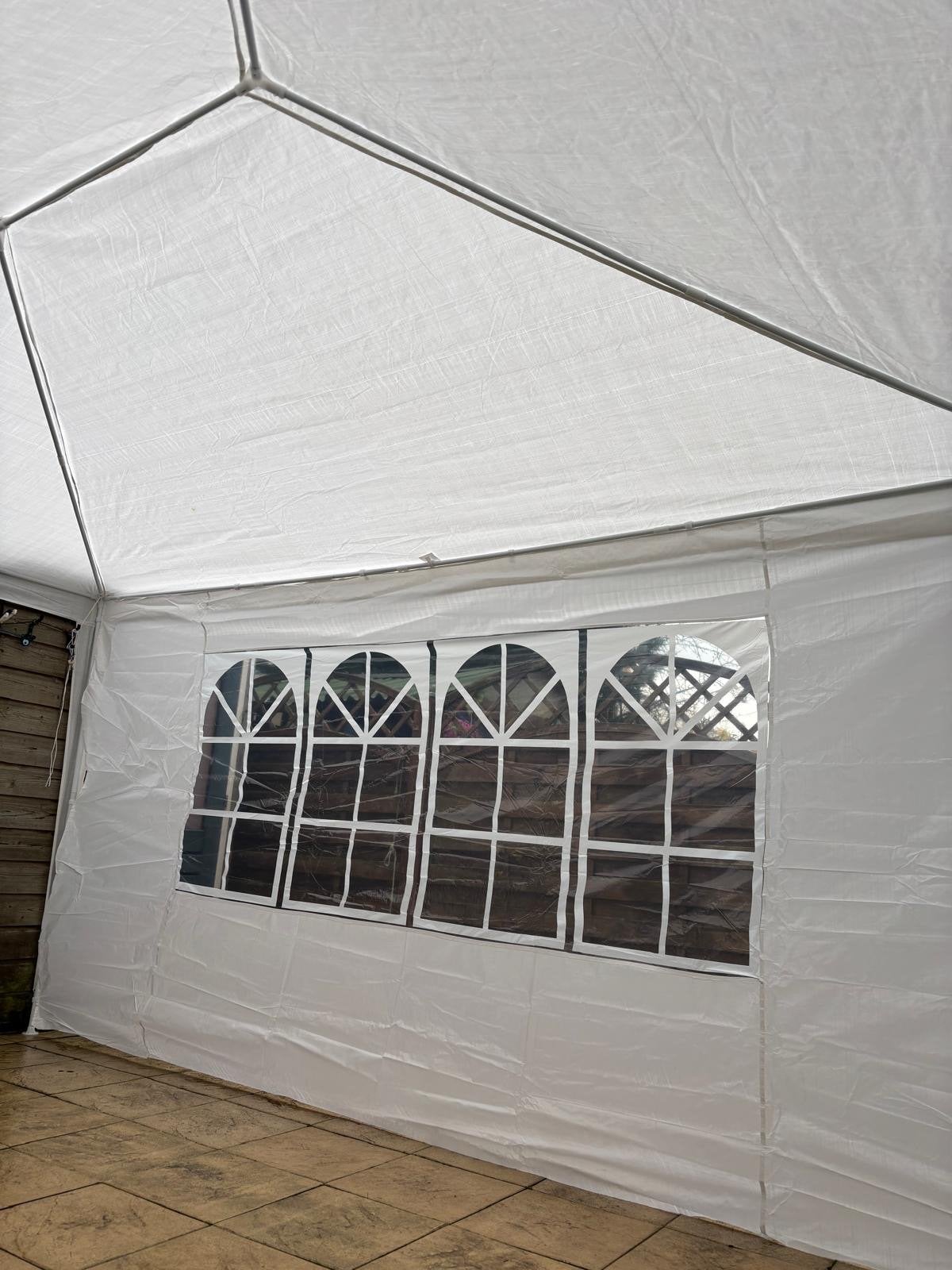 Partytent Paviljoen 4x3m met 4 zijwanden wit, Tuin en Terras, Partytenten, Partytent, Minder dan 4 meter, Nieuw, 2 meter of meer