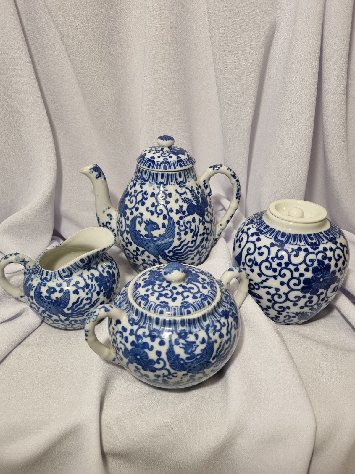 Vintage Chinees porseleinen theeservies, Antiek en Kunst, Antiek | Porselein, Ophalen of Verzenden