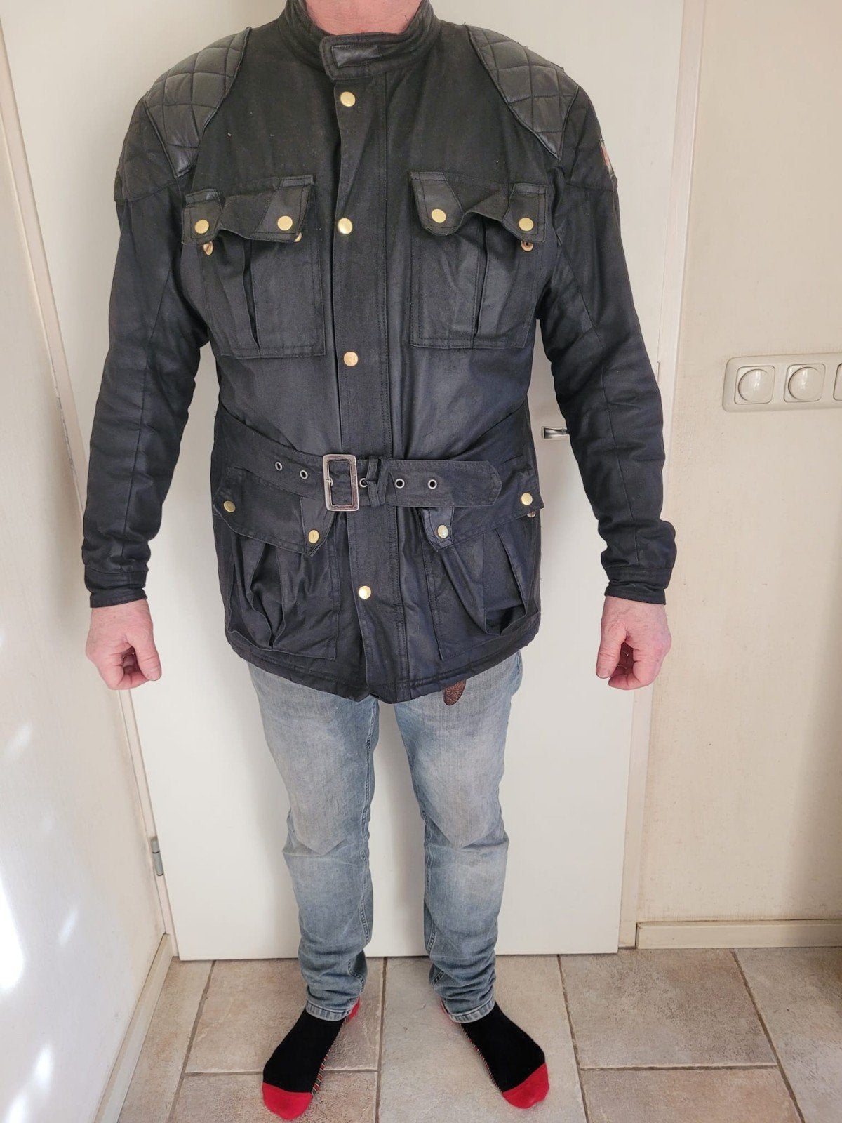 MQP motorjas wax maat L, Ophalen of Verzenden, Tweedehands, Jas | textiel