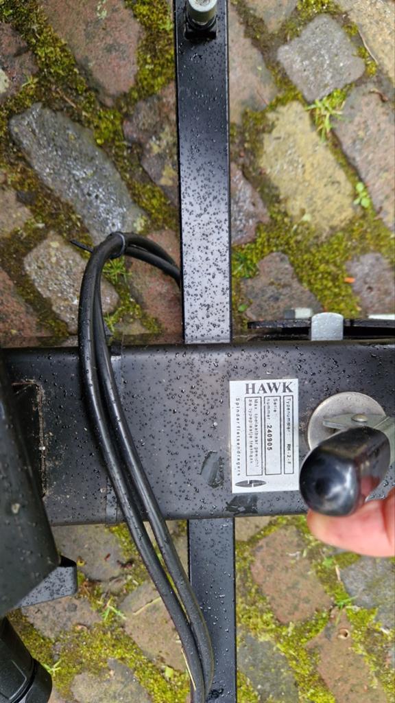 Spinder Hawk fietsendrager voor 2 fietsen, kantelbaar, Ophalen of Verzenden, Gebruikt, Trekhaakdrager