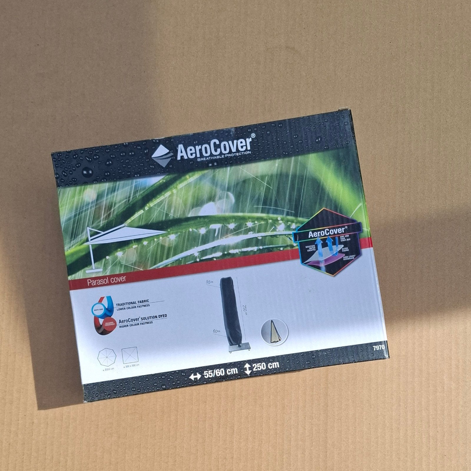 AeroCover parasolhoes 250 x 55/60 cm – nieuw, Ophalen of Verzenden, Nieuw
