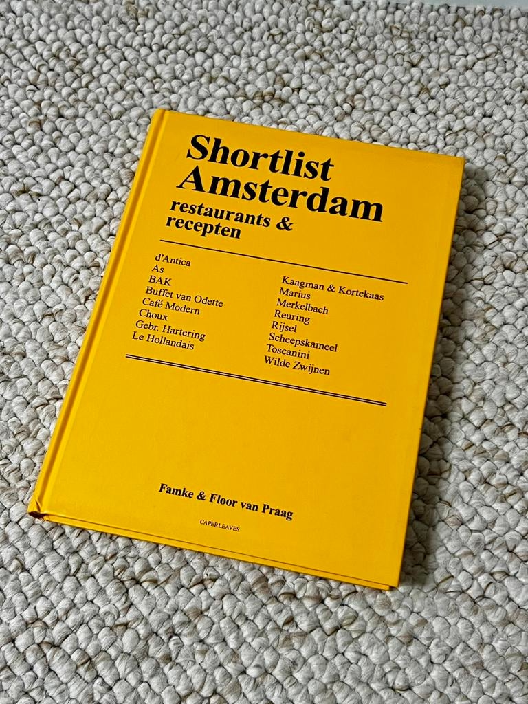 Amsterdam shortlist geel, Boeken, Kookboeken, Ophalen of Verzenden, Zo goed als nieuw