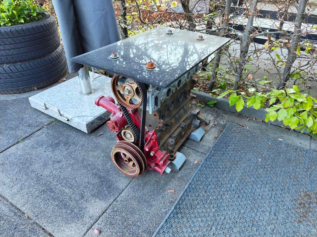 Unieke motorblok tafel - Industriële salontafel, Ophalen, Minder dan 50 cm, Gebruikt, 50 tot 100 cm