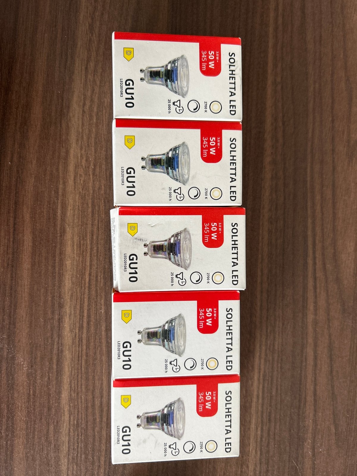 5x SOLHETTA LED GU10 3.8W (50W equivalent) 2700K Warm Wit, Led-lamp, GU10, Nieuw, Overige merken