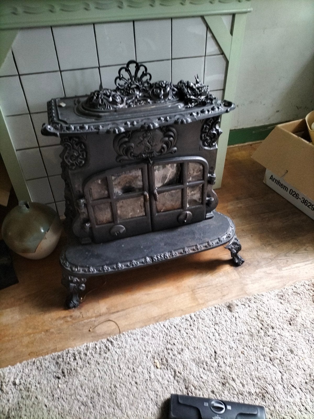 Gietijzeren kachel, Huis en Inrichting, Kachels, Gebruikt, Vrijstaand, Kolenkachel, Overige brandstoffen, Ophalen