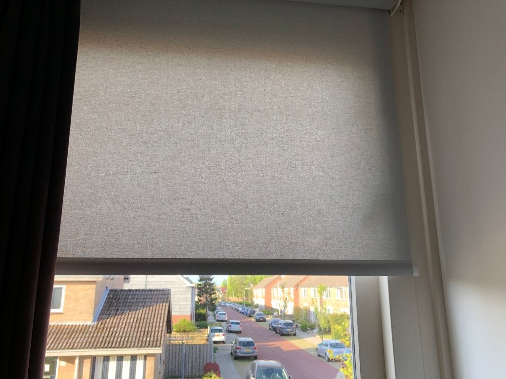 Te koop goed rolgordijntje., Ophalen, Zo goed als nieuw, Rolgordijn, 140 cm