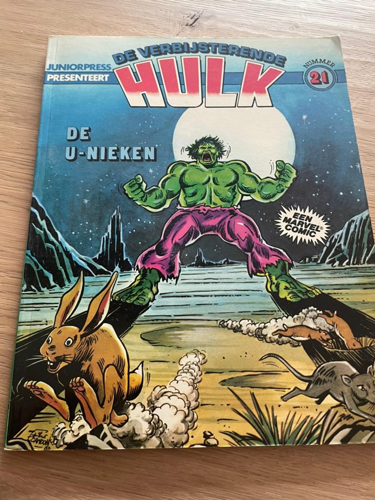 De Verbijsterende Hulk nummer 21 - De U-nieken (Juniorpress), Eén stripboek, Ophalen of Verzenden, Gelezen