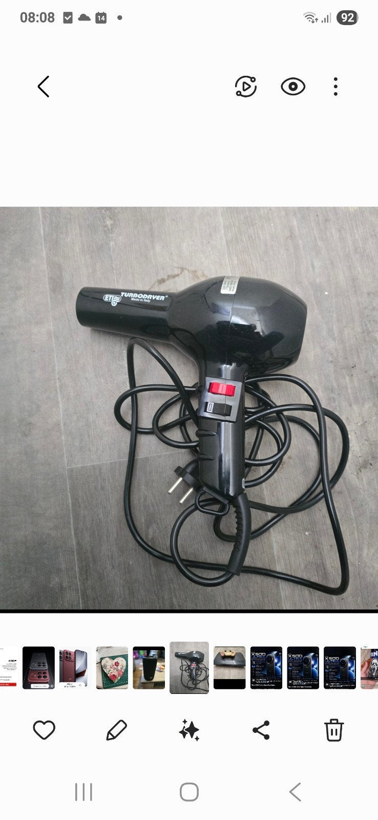 ETI Turbodryer Föhn - Professionele Haardroger, Ophalen of Verzenden, Gebruikt, Haarverzorging
