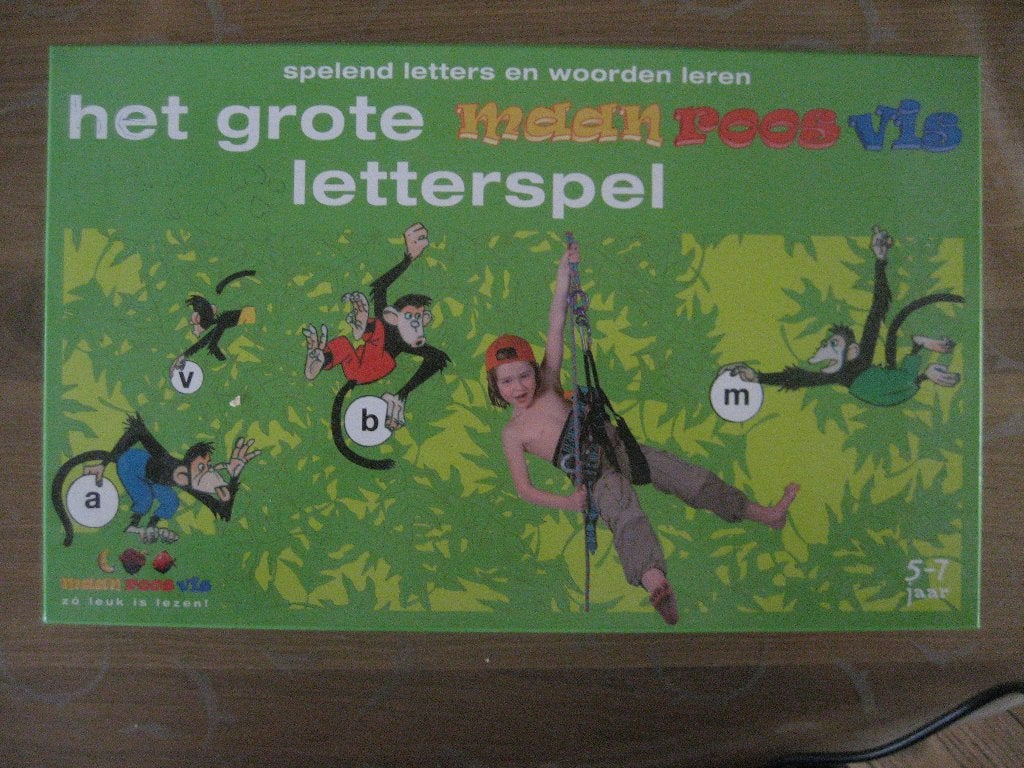 Het Grote Meen Roos Vis Letterspel - Educatief Bordspel, Een of twee spelers, Ophalen of Verzenden, Gebruikt