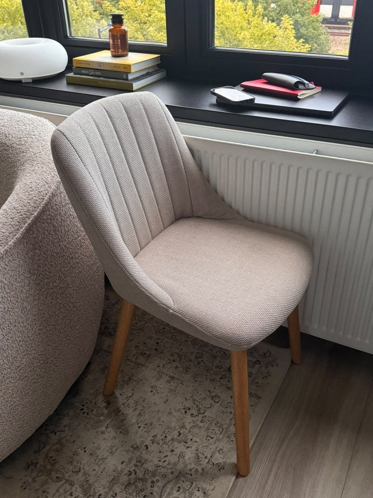 Stoelen van Jysk, Ophalen, Hout, Twee, Bruin