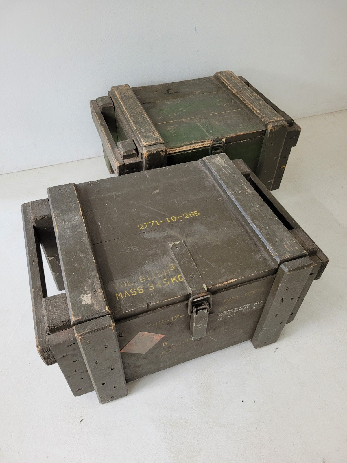2x Originele Leger Munitiekisten - Vintage Militaria, Ophalen, Overige soorten, Overige gebieden, Kist of Geocache