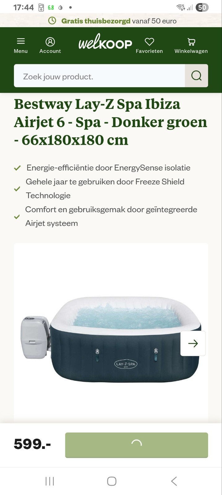 Opblaasbare jacuzzi te koop, Ophalen, Minder dan 80 cm, Opblaaszwembad, Vierkant
