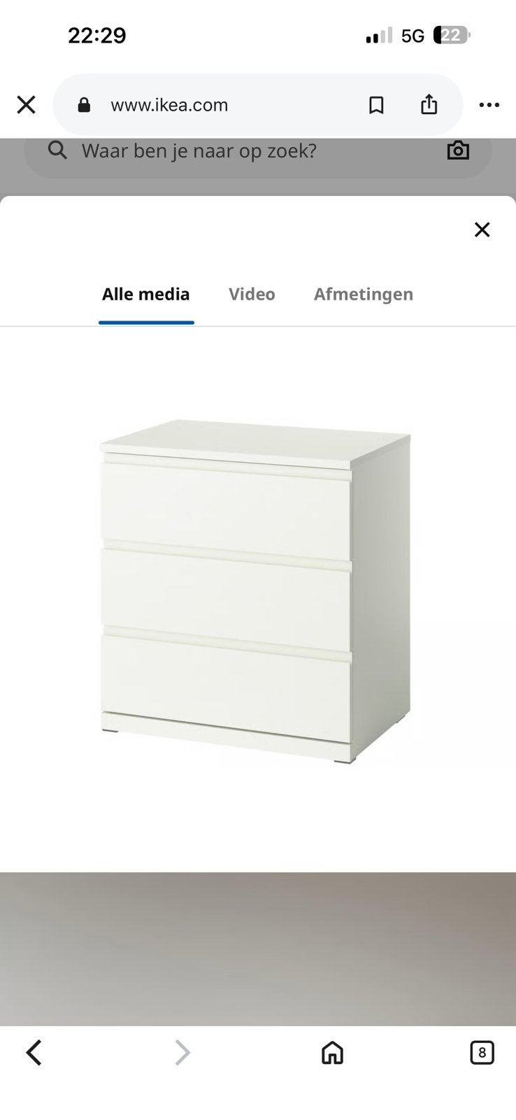 Opzoek ikea kast, Ophalen of Verzenden, Gebruikt, 75 cm of meer