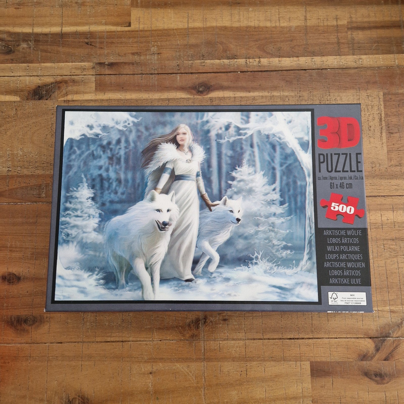 3D Puzzel Arktische Wolven 500 stukjes, Een of twee spelers, Ophalen of Verzenden, Nieuw, Onbekend