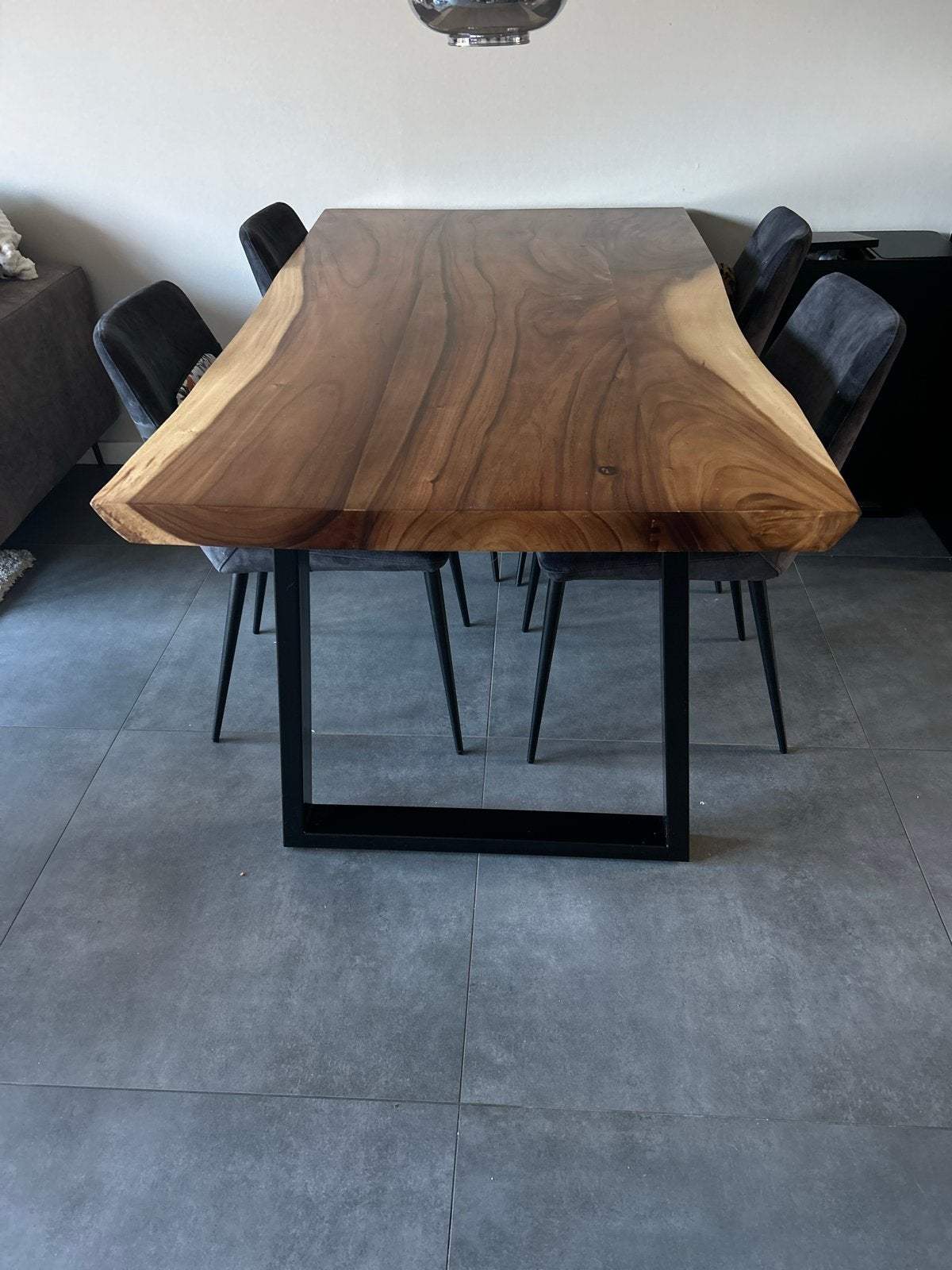Eetkamertafel Suar hout, Huis en Inrichting, Ophalen, Gebruikt, 50 tot 100 cm, 150 tot 200 cm