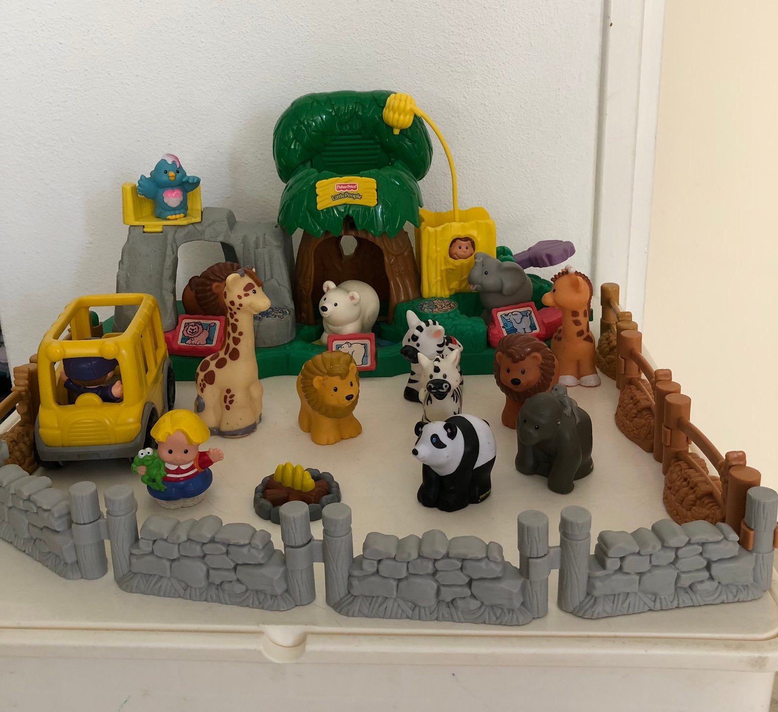 Fisher price dierentuintje dieren auto, Ophalen, Zo goed als nieuw, Speelset, Met geluid