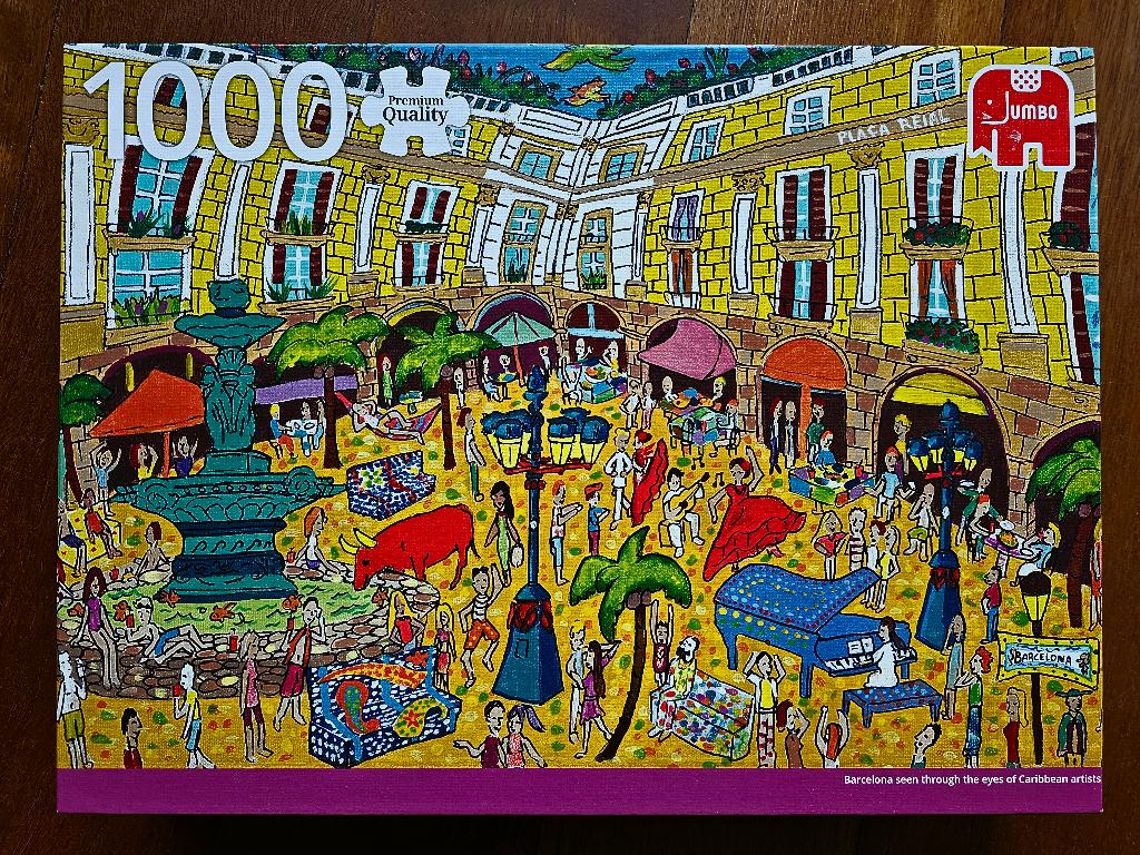 Jumbo Puzzel Plaça Reial Barcelona (nr 18561), Ophalen of Verzenden, 500 t/m 1500 stukjes, Zo goed als nieuw, Legpuzzel