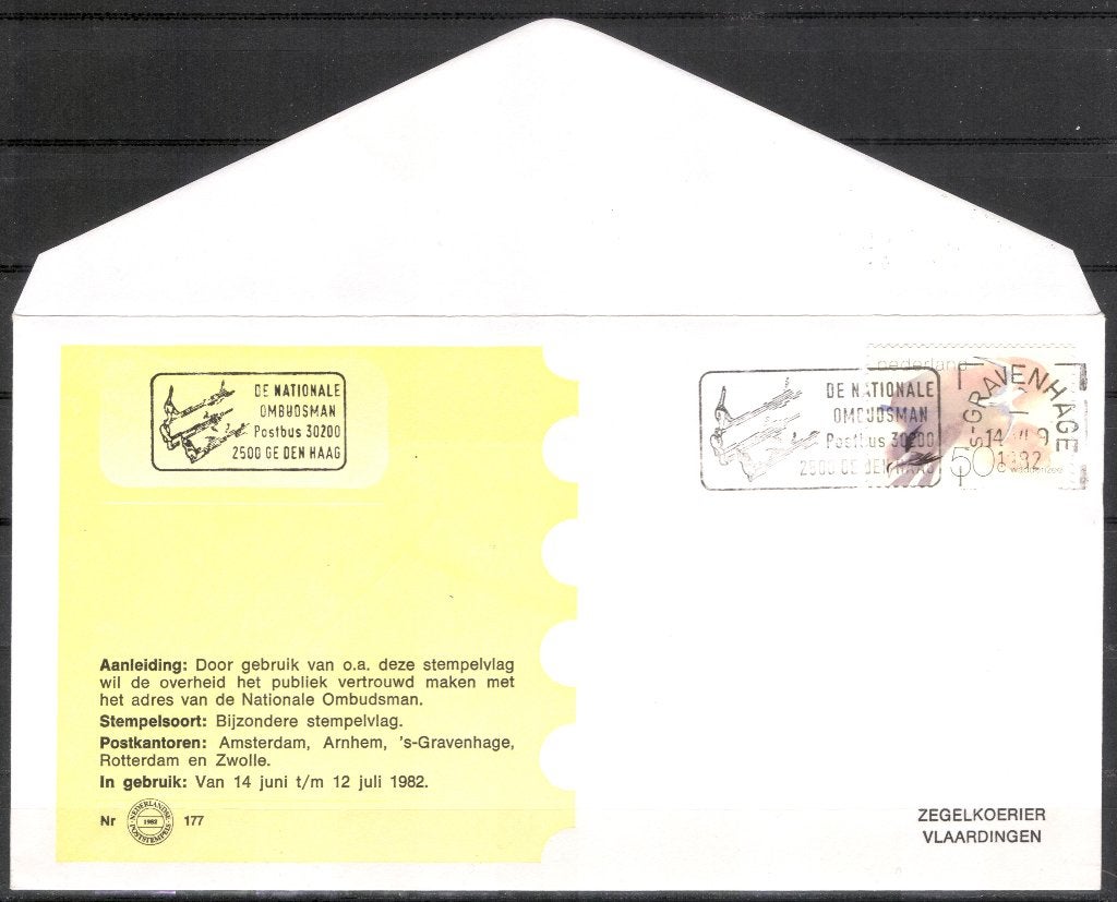 De Nationale Ombudsman 1982, Verzenden, Envelop
