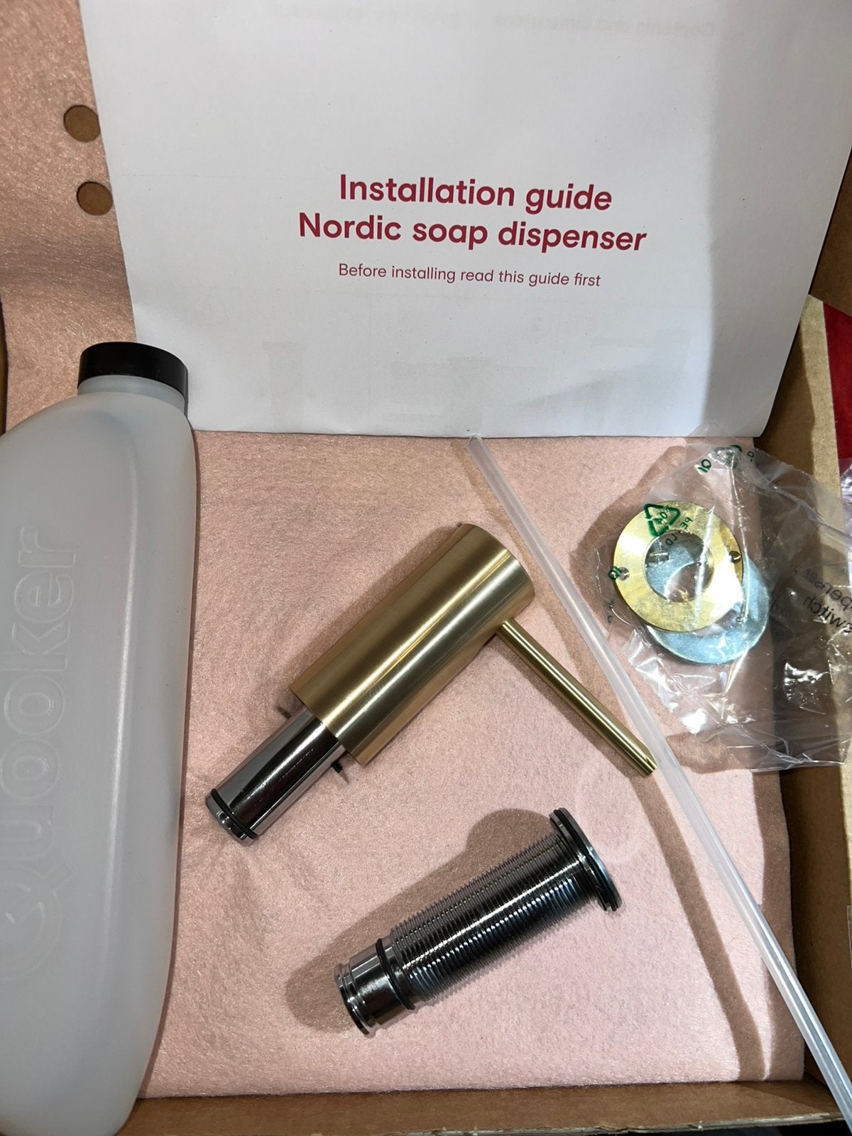 Quooker zeepdispenser Messing Patina Nieuw, Huis en Inrichting, Ophalen of Verzenden, Nieuw