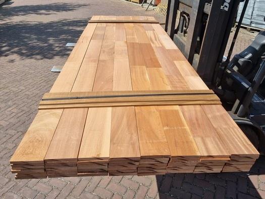 56 hardhouten planken 1.5x12.0 cm 2.90 m lang - nr: HP260, Ophalen, 250 cm of meer, Planken, Hardhout