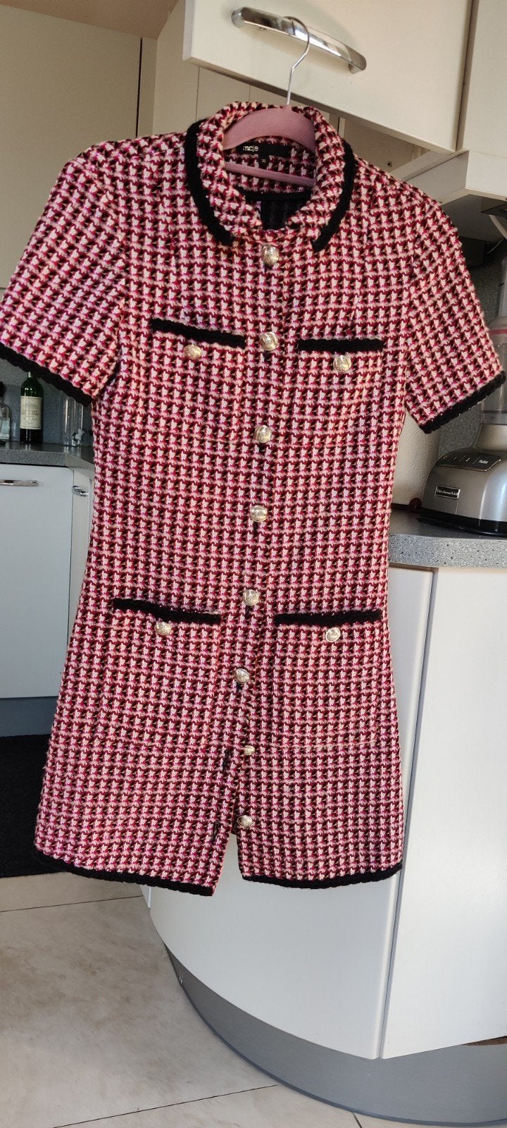 Maje Mini jurk maat 36 als nieuw €289, Ophalen of Verzenden, Zo goed als nieuw, Maat 36 (S), Boven de knie