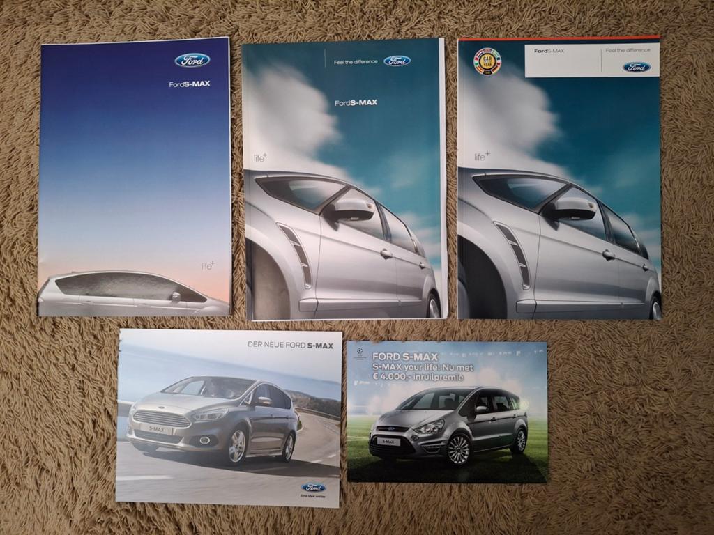 Lot autofolders Ford S-Max, Verzenden, Zo goed als nieuw, Ford