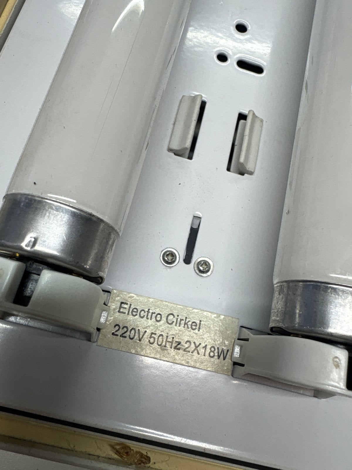 TL-armatuur 2x18W met Philips TL-buizen, Ophalen, Wit, Overige merken, Gebruikt
