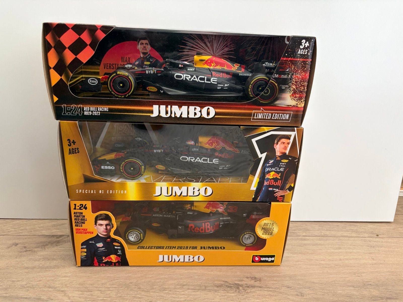 3 ongeopende Max Verstappen auto’s, Ophalen of Verzenden, Nieuw, Auto, Bburago