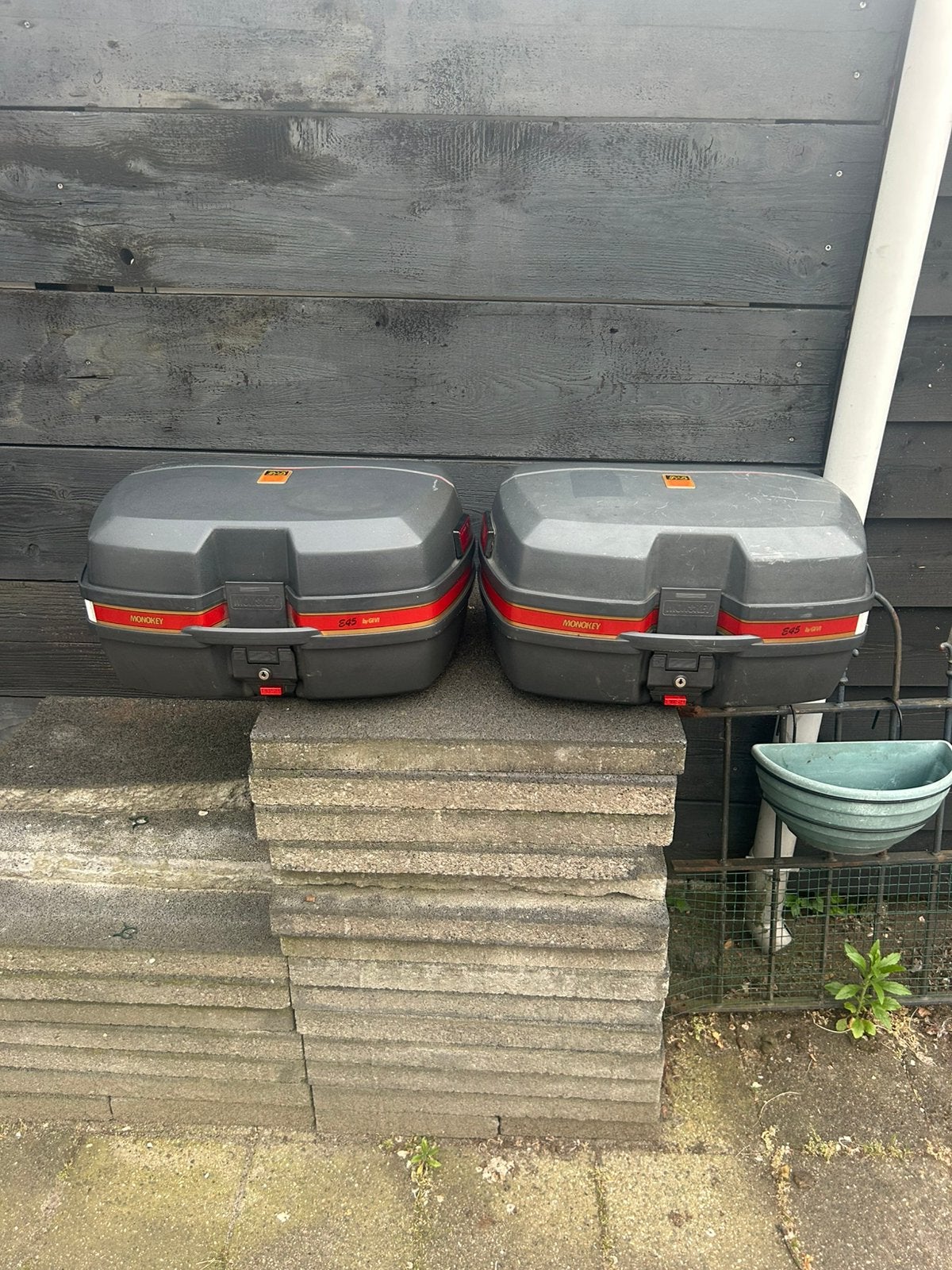 Givi e45 zijkoffers monokey, Motoren, Ophalen, Gebruikt