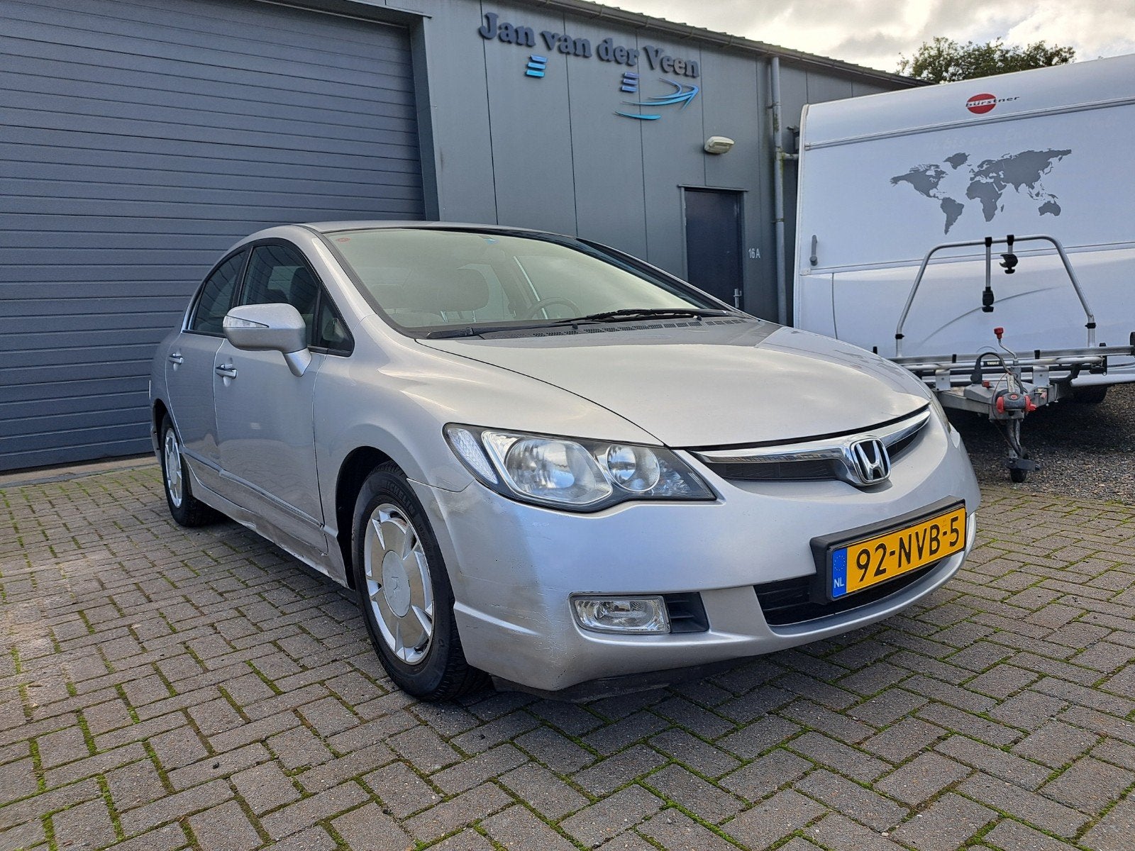 Honda Civic 1.3 Vtec Hybrid Automaat/Airco/Navi/175.000 Km, Stof, Sound system, Bedrijf, Hybride Elektrisch/Benzine