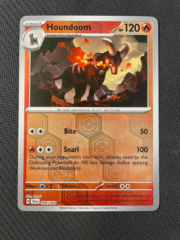 Houndoom 008/064 Reverse Holo Shrouded Fable Packfresh, Ophalen of Verzenden, Zo goed als nieuw