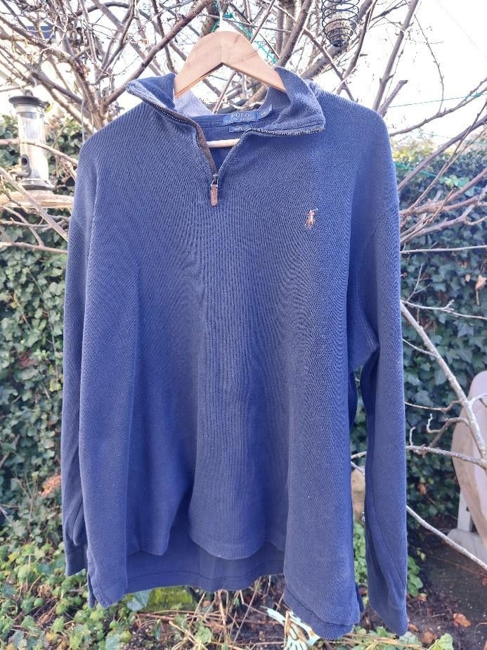 Zgan: donkerblauwe trui, Polo by Ralph Lauren, maat XXL plus, Blauw, Ralph Lauren, Overige maten, Ophalen of Verzenden
