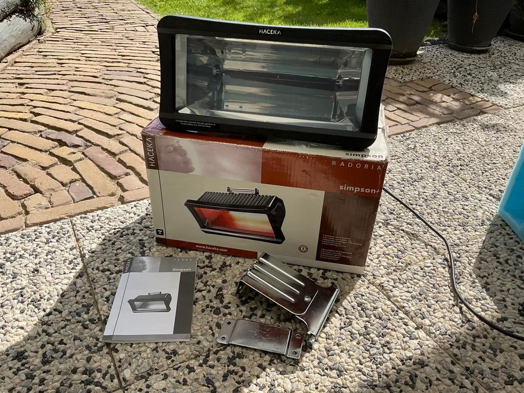 HACEKA Infrarood Terrasverwarmer Zwart ., Ophalen of Verzenden, Zo goed als nieuw, Elektrisch, Wand