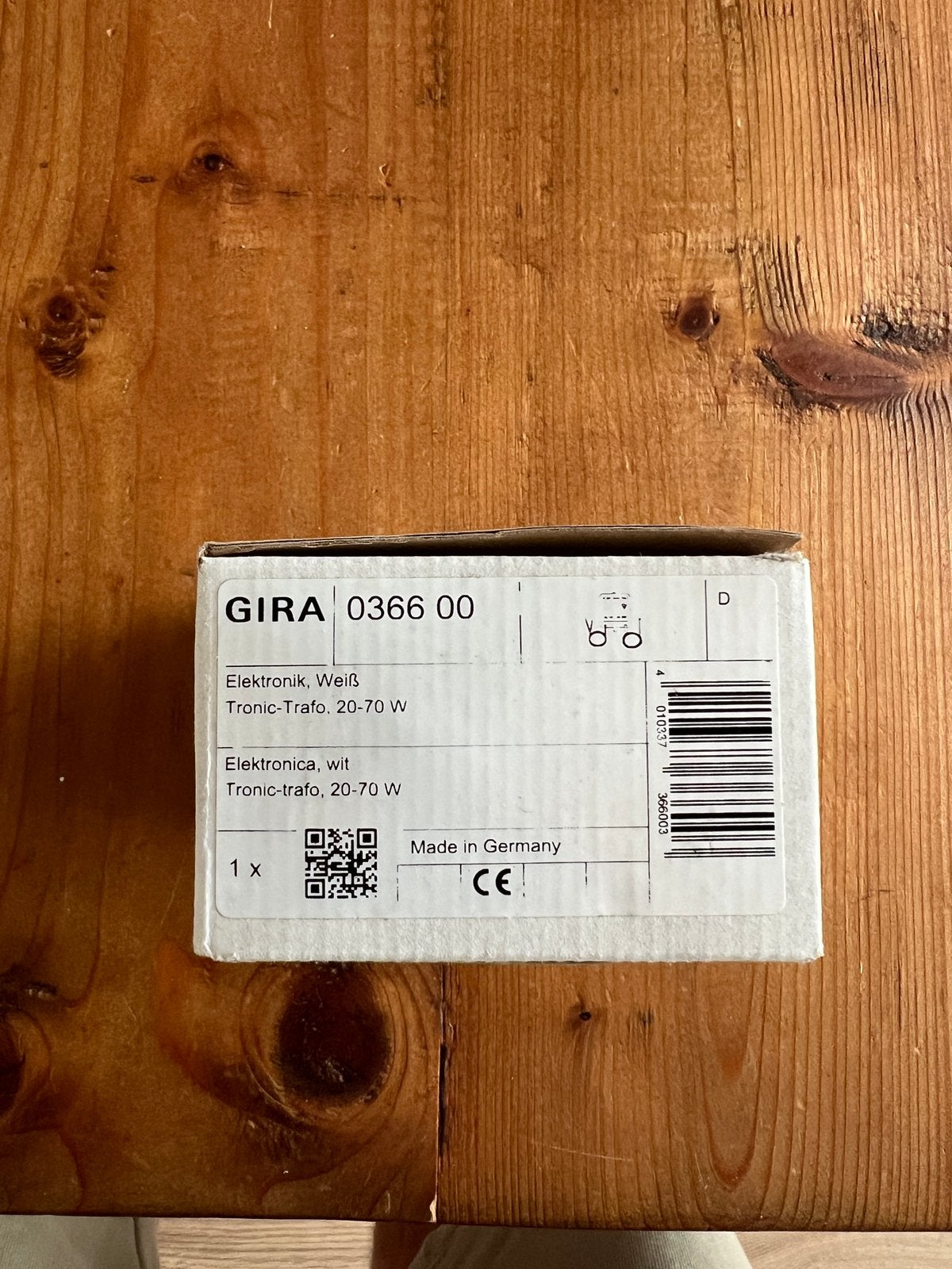 Gira Tronic-trafo 20-70W Elektronische transformator, Ophalen of Verzenden, Nieuw, Gira, Omvormer