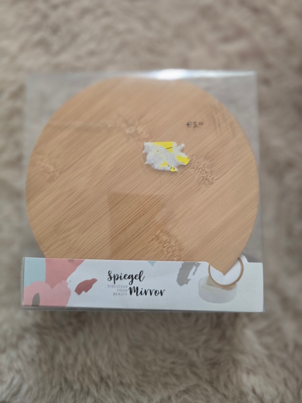 2x Nieuwe Spiegel met Bamboe Frame - Rond, Minder dan 50 cm, Rond, Nieuw, Ophalen of Verzenden