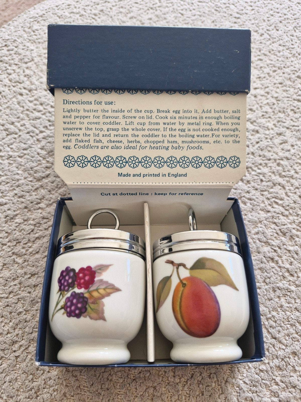 Royal Worcester Egg Coddlers - Fruit Design, Ophalen of Verzenden, Overige stijlen