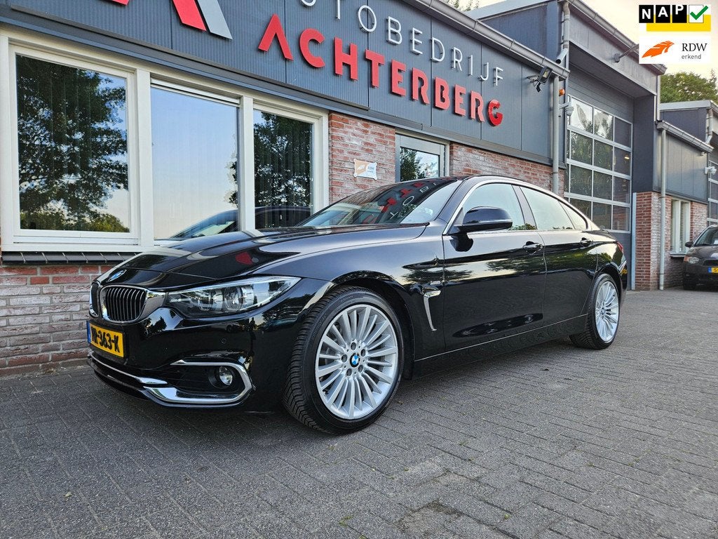 BMW 4-serie Gran Coupé 418i High Executive Automaat! Leer!, Auto's, BMW, Automaat, Gebruikt, Euro 6, Zwart
