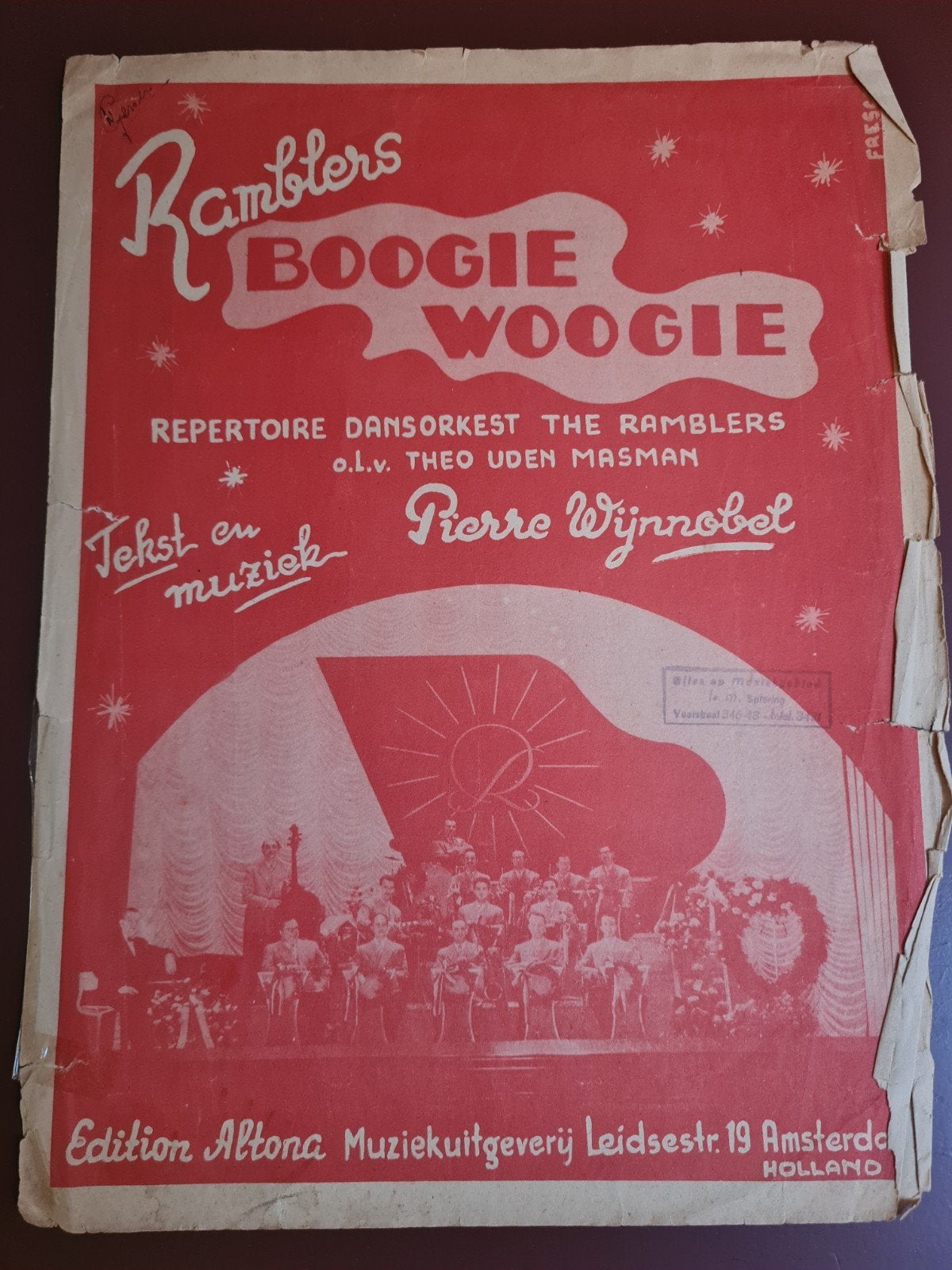 Ramblers Boogie Woogie - Bladmuziek (1948), Gebruikt, Piano, Ophalen of Verzenden, Artiest of Componist
