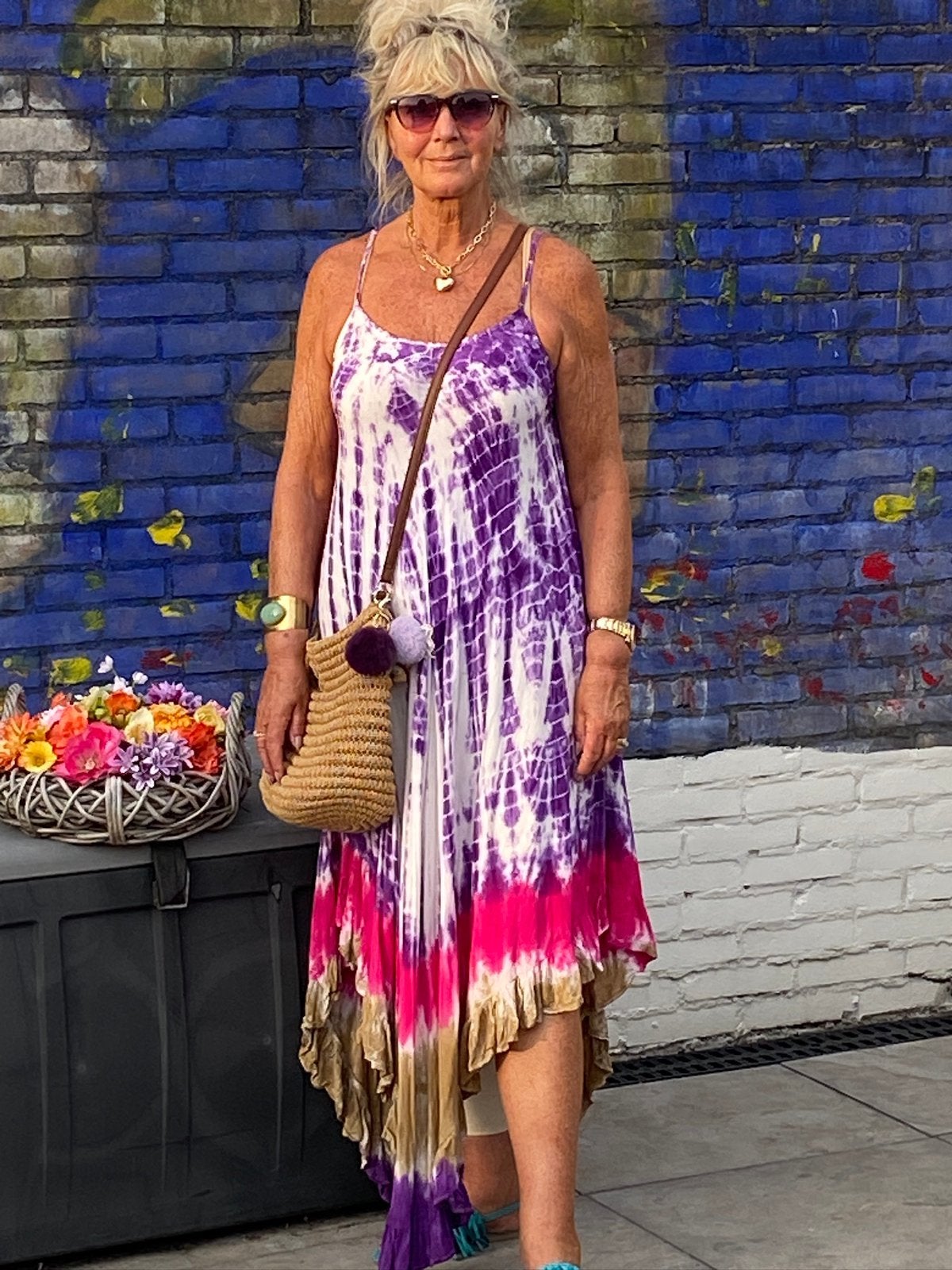 Ibiza jurk Boho Bohemien mt 36-40, Ophalen of Verzenden, Zo goed als nieuw, Onder de knie