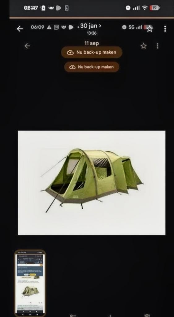 Vango Exodus V 600 Air tent - Ruime 6-persoons opblaastent, Caravans en Kamperen, Tenten, Ophalen, Gebruikt