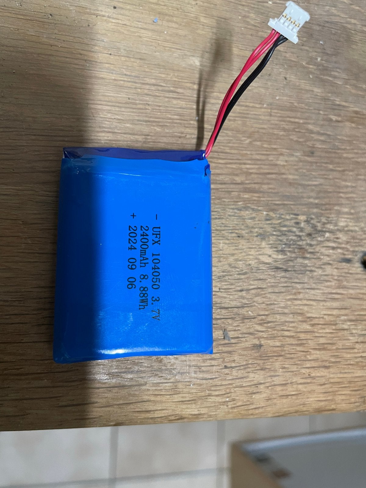 Lithium Batterij 3.7V 2400mAh met JST Connector, Ophalen of Verzenden, Nieuw, Oplaadbaar