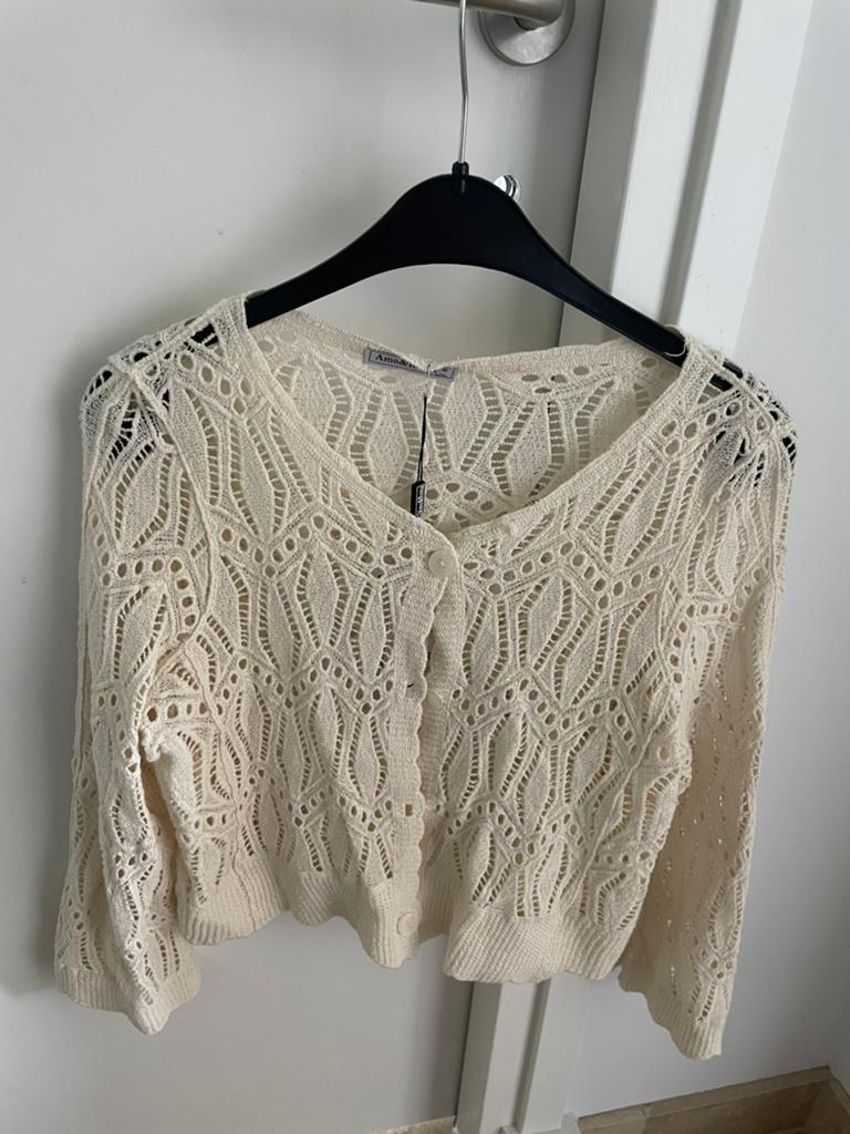 Vestje Amo& Roma, Kleding | Dames, Truien en Vesten, Ophalen of Verzenden, Nieuw, Maat 42/44 (L), Beige