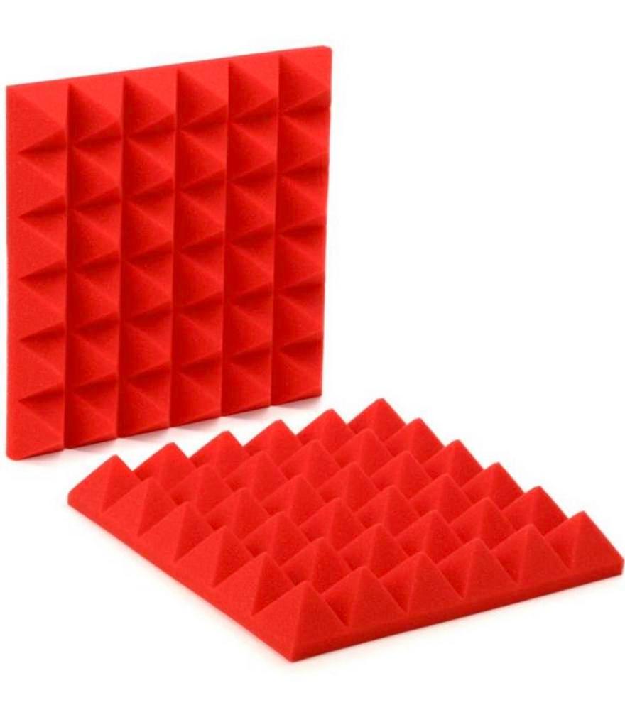 NIEUW Akoestische schuim panelen foam rood studio, Ophalen of Verzenden