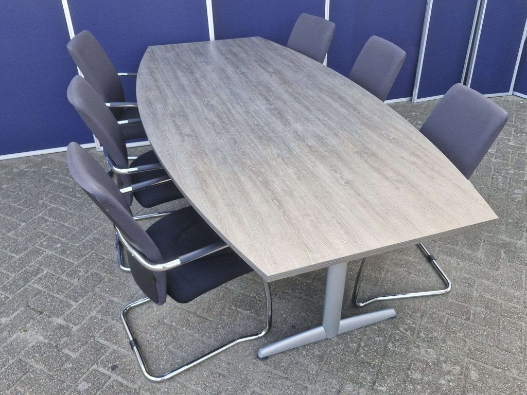 Ahrend / Gispen vergadertafel met nieuw 240x120 blad, Demontabel, Kofferen 60, 5492 BP Sint-Oedenrode, Zo goed als nieuw, Ahrend