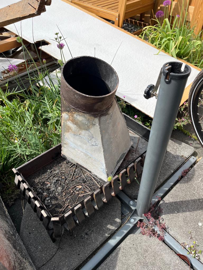 Oud ijzer open haard, Ophalen, Gebruikt, IJzer