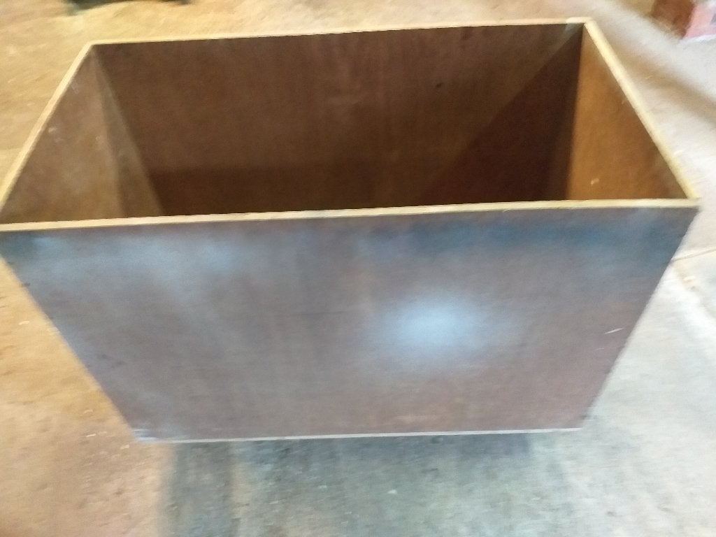 Houten kist op wielen, Ophalen, Gebruikt