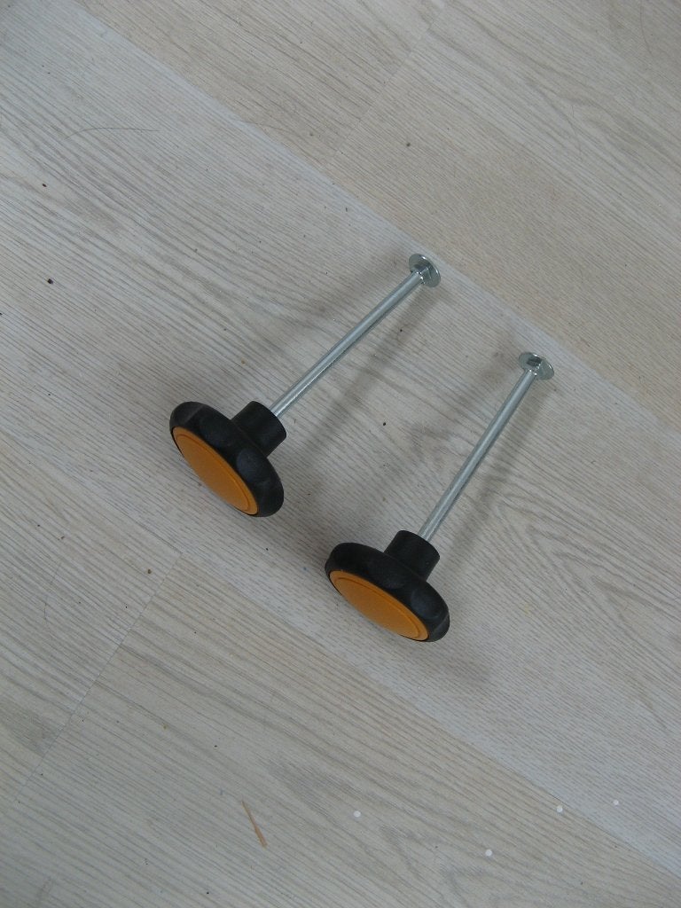 SPINDER Draai-Knoppen Geel met Bout NIEUW, Ophalen, Fietsendrager-accessoire, 2 fietsen, Brede banden