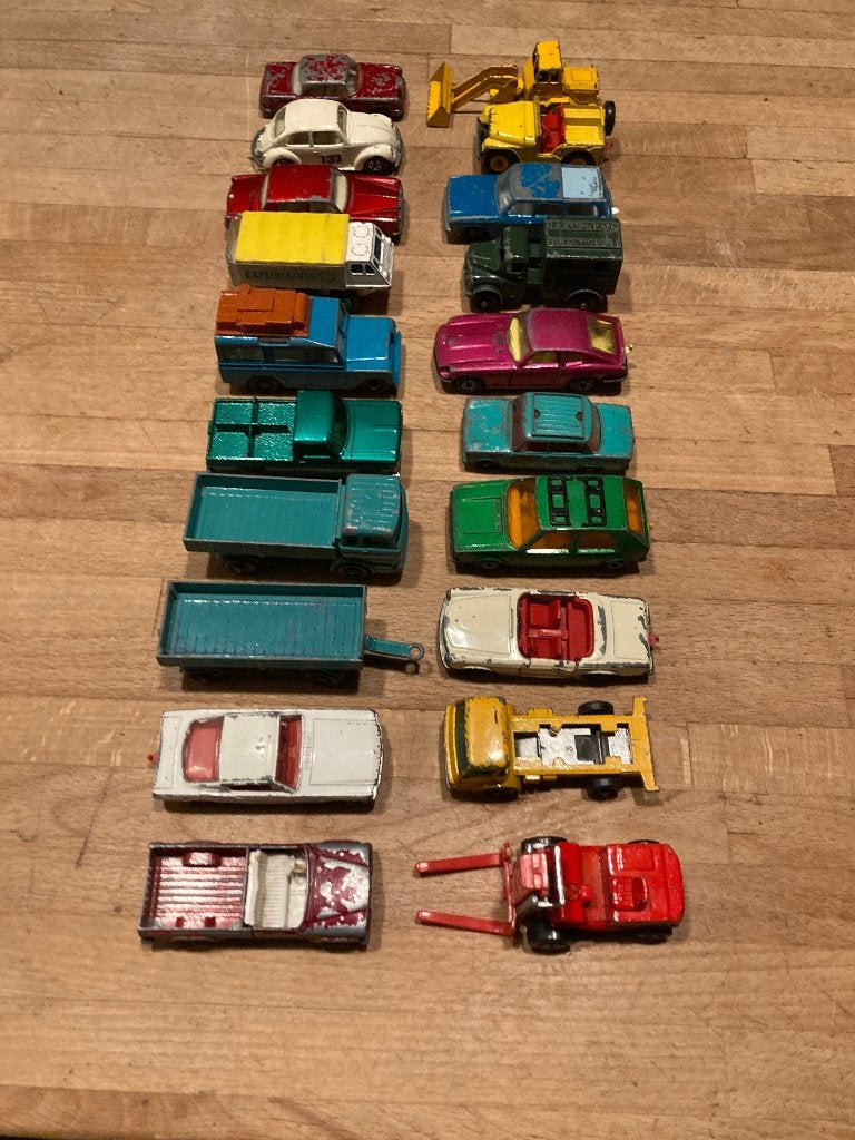 Lot Matchbox vintage miniatuurauto's, Overige merken, Gebruikt, 1:50 of kleiner, Auto